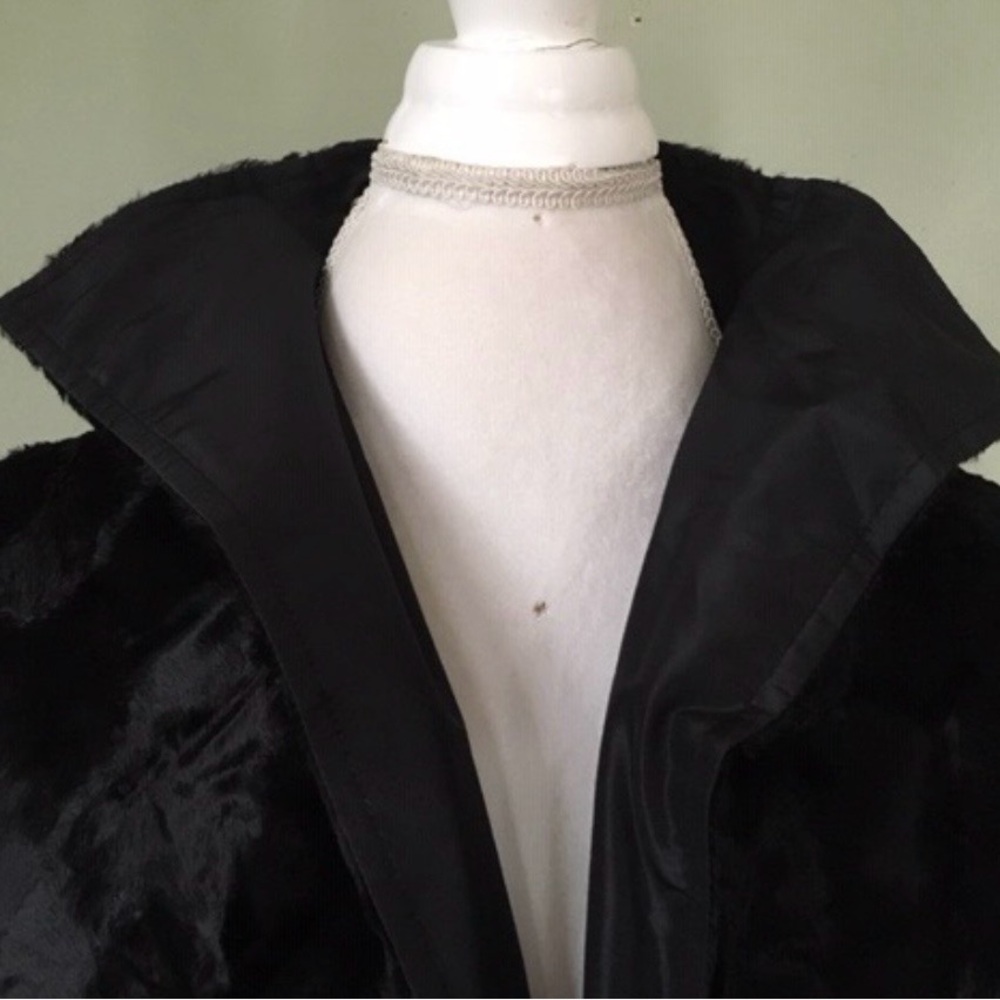 Luxury Designer ZORAN Black Crushed Velvet Jacket Coat Elegant O/S NWT!!!